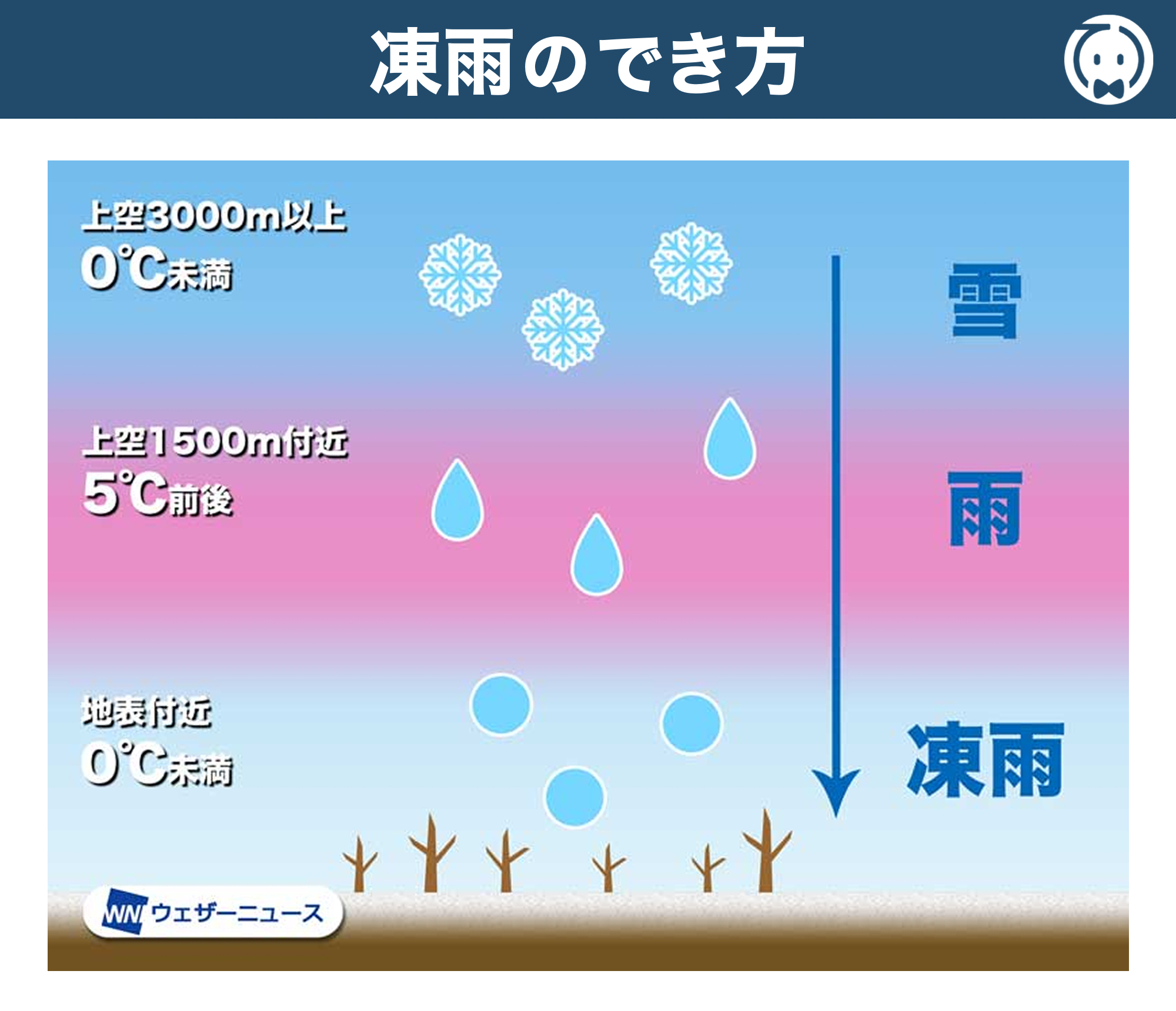 凍雨のでき方